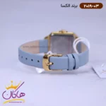 ساعت الکسا زنانه بند چرم آبی قاب مربع 2019/3 - Image 2