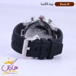 ساعت الکسا مردانه بند رابر مشکی کرنوگراف 3001/3 - Image 2