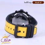 ساعت الکسا مردانه بند چرم زرد کرنوگراف 3003/3 - Image 3