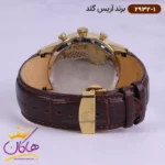 ساعت آریس گلد مردانه بند چرمی صفحه سفید 2932/1 - Image 5