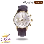 ساعت آریس گلد زنانه بند چرمی صفحه سفید L2932/2