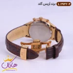 ساعت ست آریس گلد بند چرمی قهوه ای 2932 - Image 4