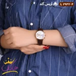 ساعت ست آریس گلد بند چرمی قهوه ای 2932 - Image 6