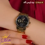 ساعت آریس گلد زنانه فلزی صفحه مشکی L4081/6 - Image 2