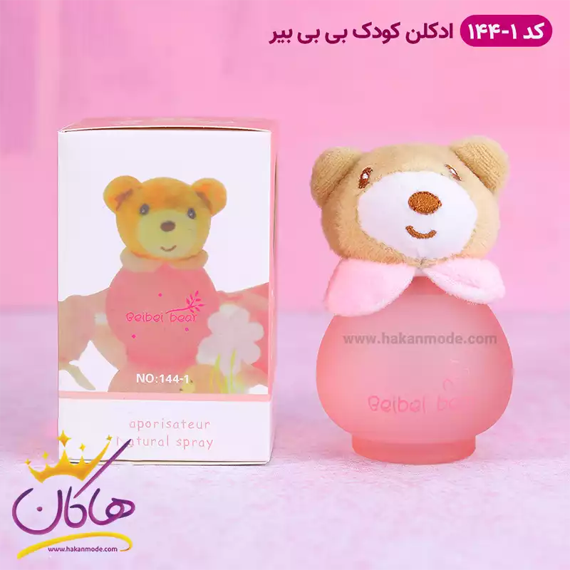 baby-bear-code-144.12.webp ادکلن کودک خرسی صورتی بیبی بیر مدل 144-1 - Image 1