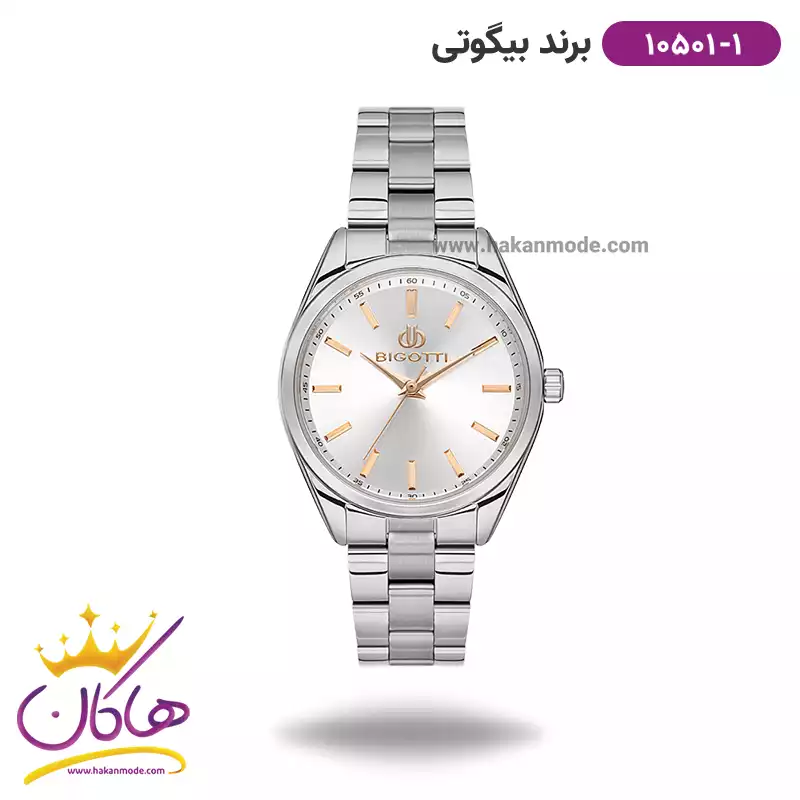bigotti-watch-code-10501.11.webp ساعت مچی بیگوتی زنانه فلزی نقره ای کد BG.1.10501-1 - Image 1