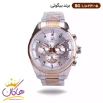 ساعت بیگوتی مردانه فلزی نقره ای رزگلد سه موتوره کد BG.1.10261-5