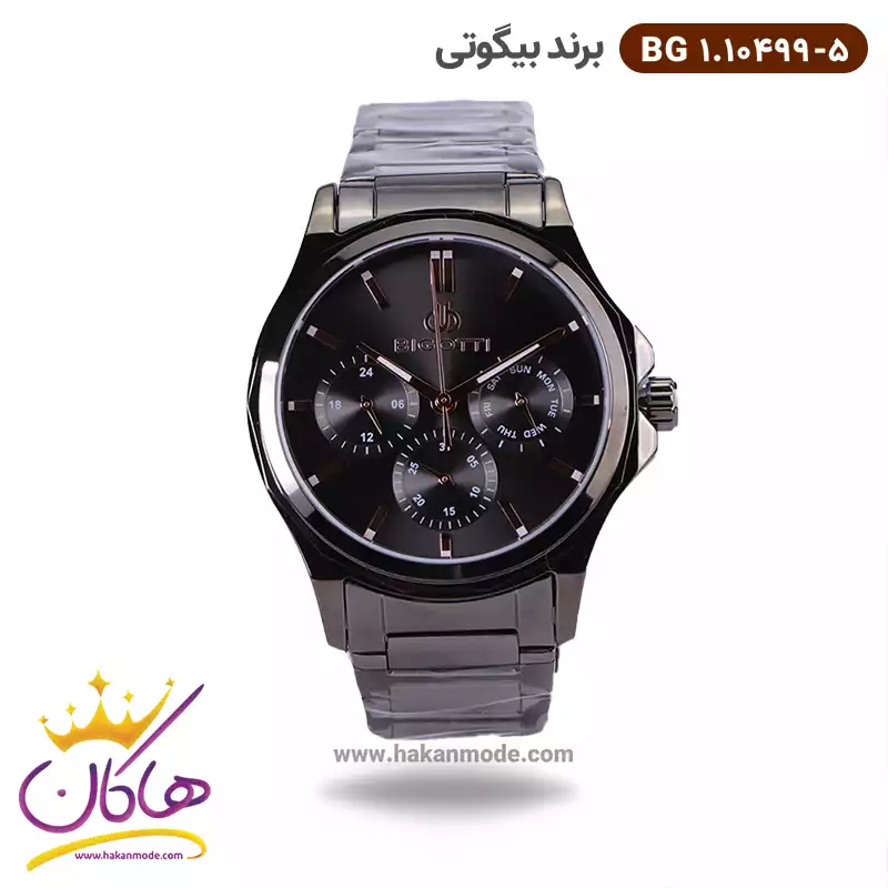 bigotti-watch-code-BG-1.10499.51.webp ساعت بیگوتی مردانه فلزی فول تایم صفحه مشکی کد BG.1.10499-5 - Image 1