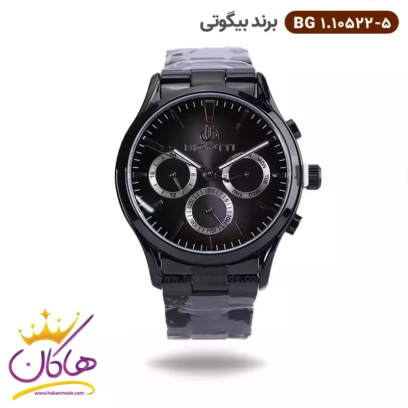 bigotti-watch-code-BG-1.10522.51.webp ساعت بیگوتی مردانه فلزی فول تایم مشکی کد BG.1.10522-5 - Image 1