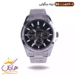 ساعت مچی بیگوتی مردانه فلزی فول تایم صفحه مشکی کد BG.1.10524-2