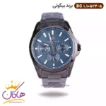 ساعت بیگوتی مردانه فلزی صفحه آبی فول دیت کد BG.1.10524-5
