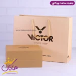 ساعت ویکتور زنانه فلزی نقره ای طلایی صفحه مربع 1458/2 - Image 4
