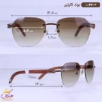 عینک آفتابی مردانه کارتیر دسته چوبی 0042/2 - Image 2