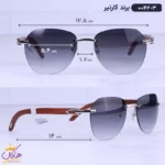 عینک آفتابی مردانه کارتیر دسته چوبی 0042/3 - Image 2