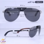 عینک آفتابی مردانه کارتیر دسته چوبی 165711/1 - Image 2