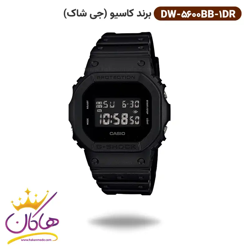 casio-baby-g-code-DW-5600BB-1DR1.webp ساعت کاسیو جی شاک مردانه رابر دیجیتال DW-5600BB-1DR - Image 1