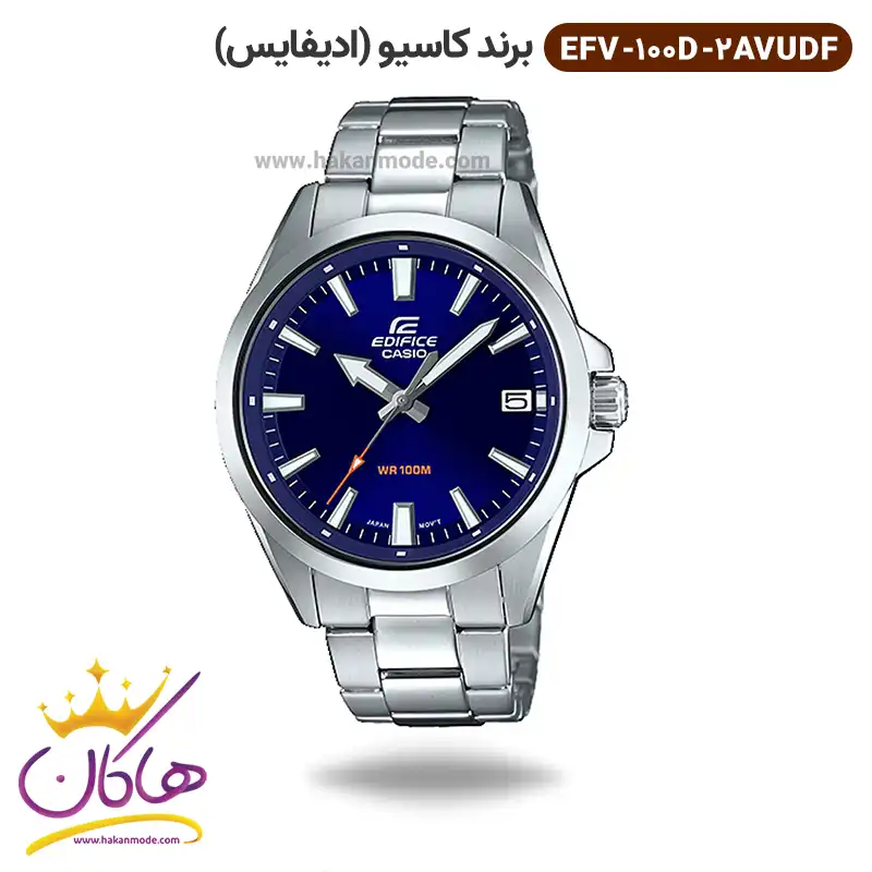 casio-edifice-watch-code-EFV-100D-2AVUDF1.webp ساعت کاسیو ادیفایس مردانه فلزی نقره ای EFV-100D-2AVUDF - Image 1