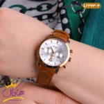 ساعت سیتیزن زنانه بند چرمی مدل L2363 عسلی - Image 2