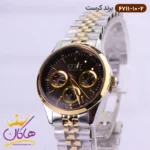 ساعت کرست ست فلزی نقره ای طلایی فول دیت مدل 6711/10 - Image 2