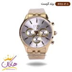 ساعت ست کرست فلزی طلایی فول دیت مدل crest 6711/2 - Image 7