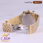 ساعت ست کرست فلزی طلایی فول دیت مدل crest 6711/2 - Image 9