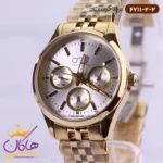 ساعت ست کرست فلزی طلایی فول دیت مدل crest 6711/2 - Image 3