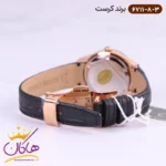 ساعت کرست ست بند چرمی مشکی فول دیت 6711/8 - Image 4