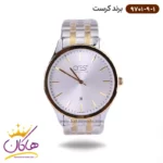 ساعت مچی ست کرست فلزی نقره ای مدل crest 6701/9 زنانه و مردانه - Image 3