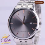 ساعت کرست ست فلزی نقره ای صفحه طوسی مدل 6703/5 - Image 2