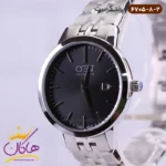 ساعت کرست ست فلزی نقره ای صفحه مشکی مدل 6705/8 - Image 6