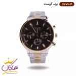ساعت کرست ست فلزی قاب طلایی صفحه مشکی 6709/4 - Image 5