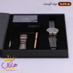 ساعت کرست مردانه استیل مشکی دو زمانه مدل 9027/5