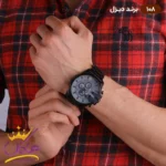 ساعت دیزل شاخدار مشکی صفحه طوسی مردانه | کد 108 - Image 4