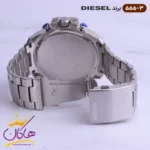 ساعت دیزل شاخدار نقره ای صفحه مشکی | کد555/3 - Image 4