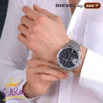 ساعت دیزل شاخدار نقره ای صفحه مشکی | کد555/3 - Image 3