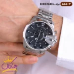 ساعت دیزل شاخدار نقره ای صفحه مشکی | کد555/3 - Image 2