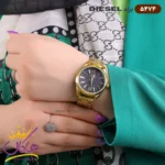 ساعت مچی زنانه دیزل طلایی صفحه اکلیلی | کد 5474 - Image 5