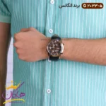 ساعت الگانس مردانه بند چرمی صفحه شطرنجی G2033/5 - Image 3