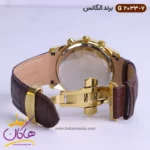 ساعت الگانس مردانه بند چرمی صفحه سفید G2033/7 - Image 4