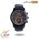 ساعت الگانس مردانه بند چرمی مدل G2034 مشکی