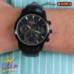 ساعت الگانس مردانه بند چرمی مشکی G2034/11 - Image 2