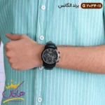 ساعت الگانس مردانه بند چرمی مشکی G2034/11 - Image 3