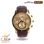 ساعت الگانس مردانه بند چرمی قهوه ای G2034/9
