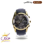 ساعت الگانس مردانه بند چرمی صفحه مشکی G2037/1