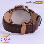 ساعت الگانس مردانه بند چرمی مدل G2034 قهوه ای - Image 5