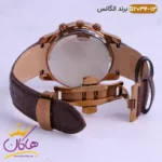 ساعت الگانس مردانه بند چرمی مدل G2034 قهوه ای - Image 4