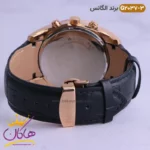 ساعت الگانس مردانه بند چرمی مشکی رزگلد G2037 - Image 5