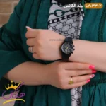 ساعت الگانس زنانه بند چرمی مشکی مدل L2033 - Image 3