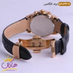 ساعت الگانس زنانه بند چرمی مشکی رزگلد مدل L2033 - Image 4