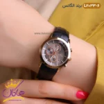 ساعت الگانس زنانه بند چرمی مشکی رزگلد مدل L2033 - Image 2